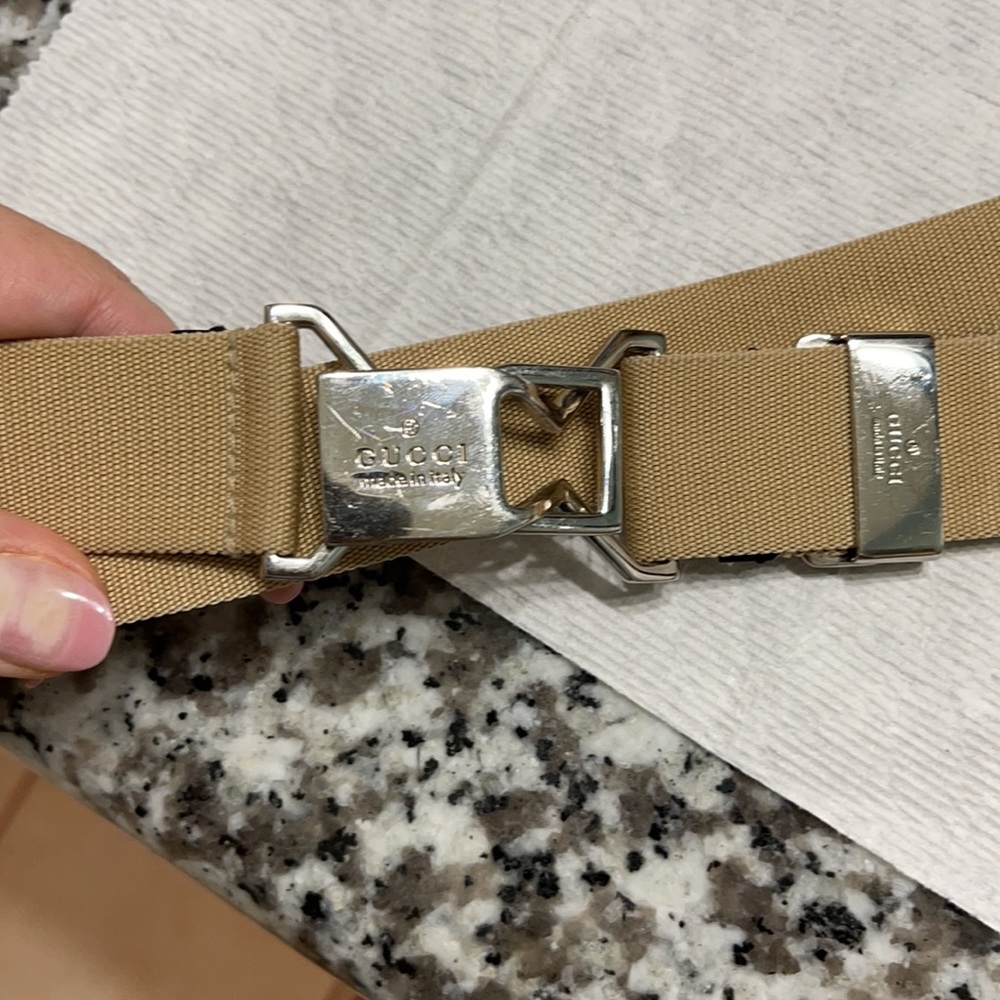 Gucci Belt Beige Adjustable GG
